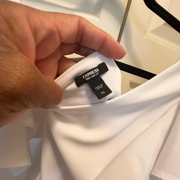 Express White Ruffle Sleeve Blouse - Picture 4 of 8